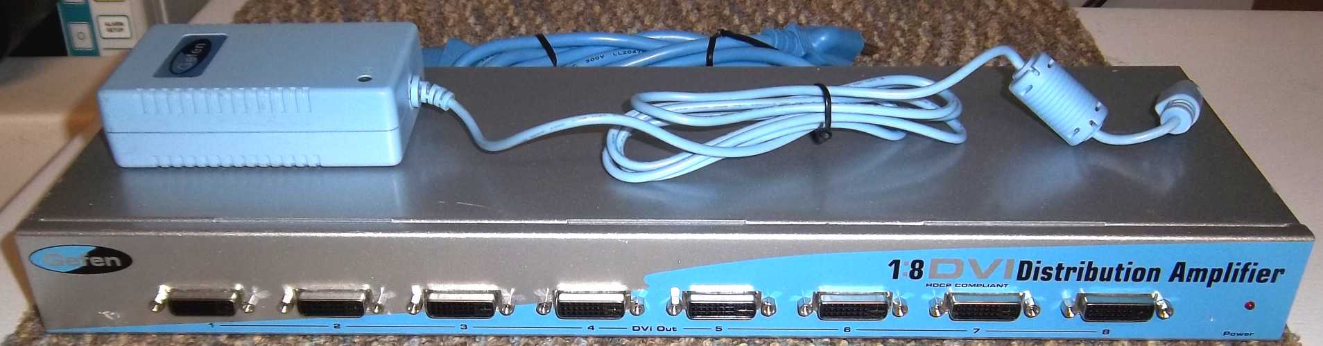 Gefen EXT-DVI-148 1x8 DVI Distribution Amplifier dvi ports video displays dvi distribution amplifiers Gefen EXT-DVI-148 1x8 DVI Distribution Amplifier 8 ports